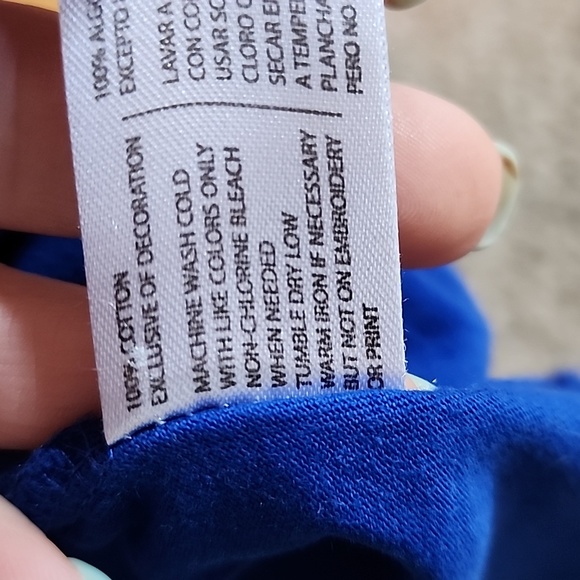 EUC US Polo Assn: V-Neck Sneaker T-shirt Dress, Royal Blue & Pink, Medium - Picture 4 of 7